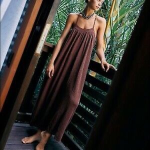 Free People Brown Midi Dress